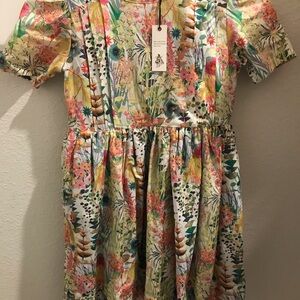 Bijou Sauvage Floral Multicolor Kids Dress NWT